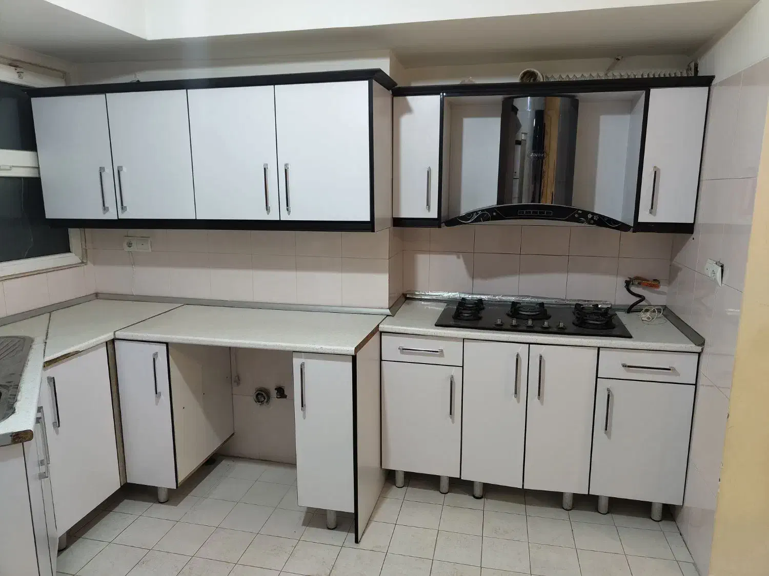 کابینت تمام ام دی اف با گاز و هود|آب‌چکان و نظم‌دهنده ظروف|قم, پردیسان|دیوار