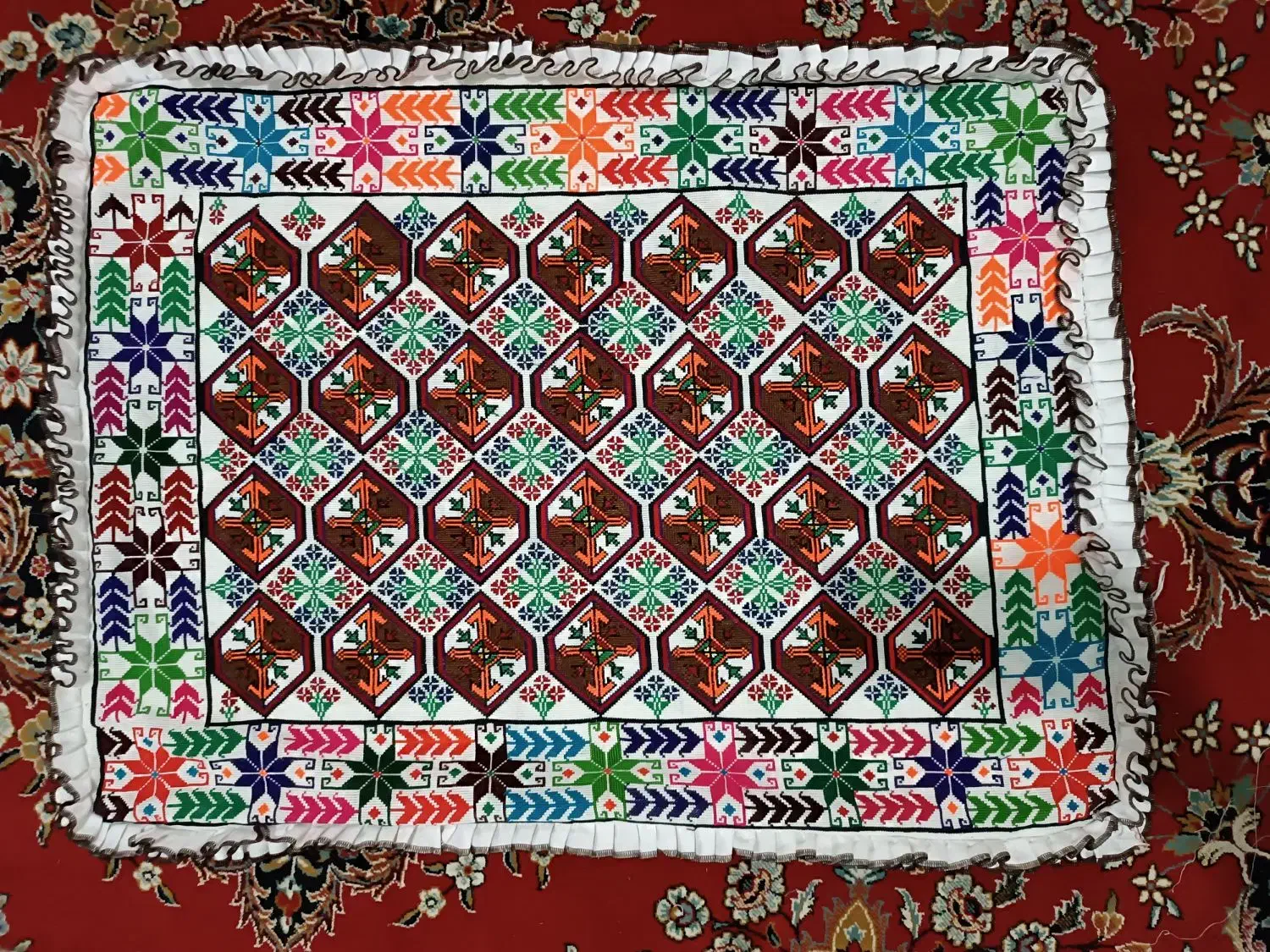 پشتی و کناره سنتی|گلیم، جاجیم، گبه|زاهدان, |دیوار