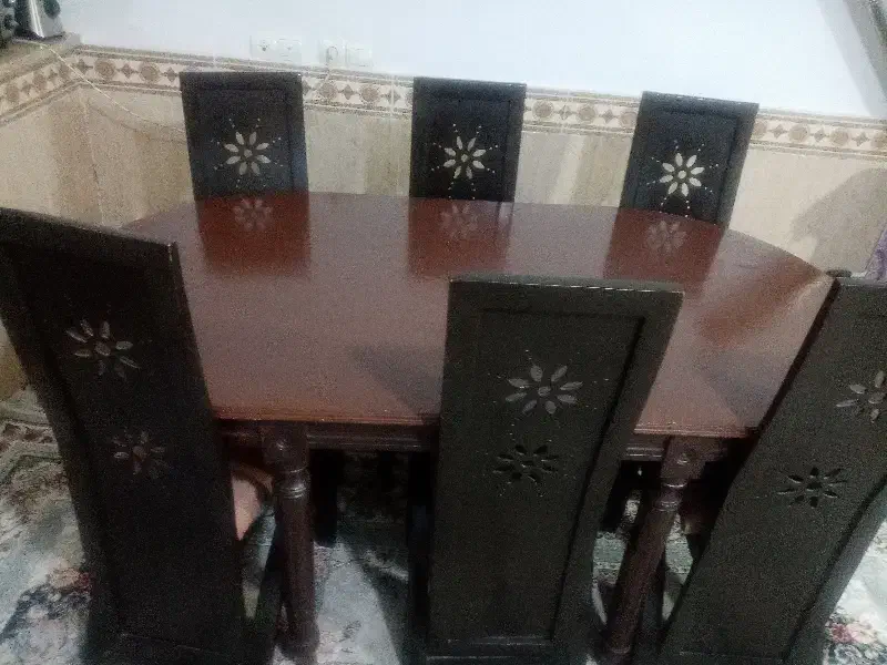 میز غذا خوری شش نفره|میز و صندلی غذاخوری|مشهد, طبرسی شمالی|دیوار