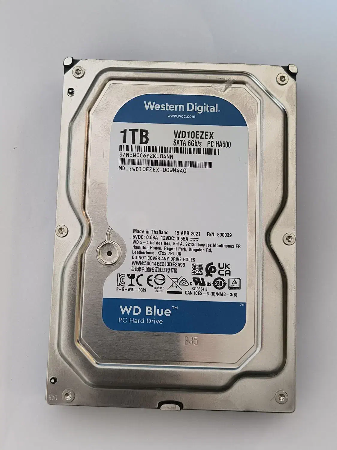 دو عدد هارد وسترن دیجیتال آبی یک ترابایت و ۵۰۰ گیگ|قطعات و لوازم جانبی رایانه|ملایر, |دیوار