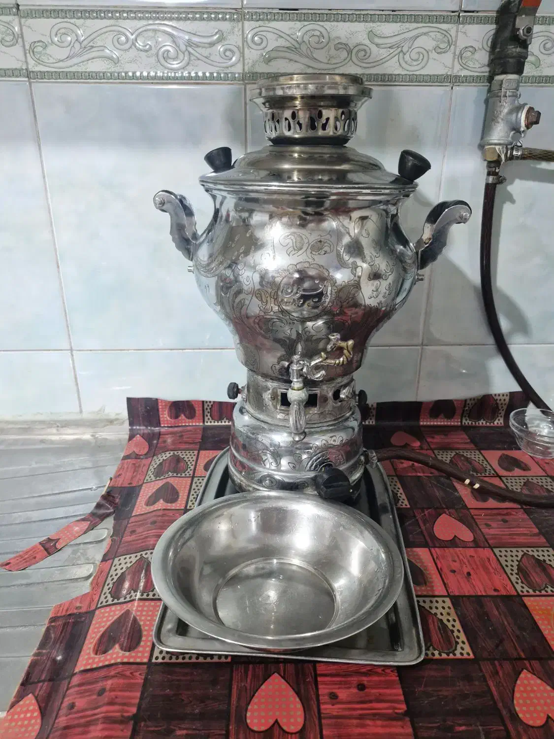 سماور افسون|سماور، چای‌ساز، قهوه‌ساز|فلاورجان, |دیوار