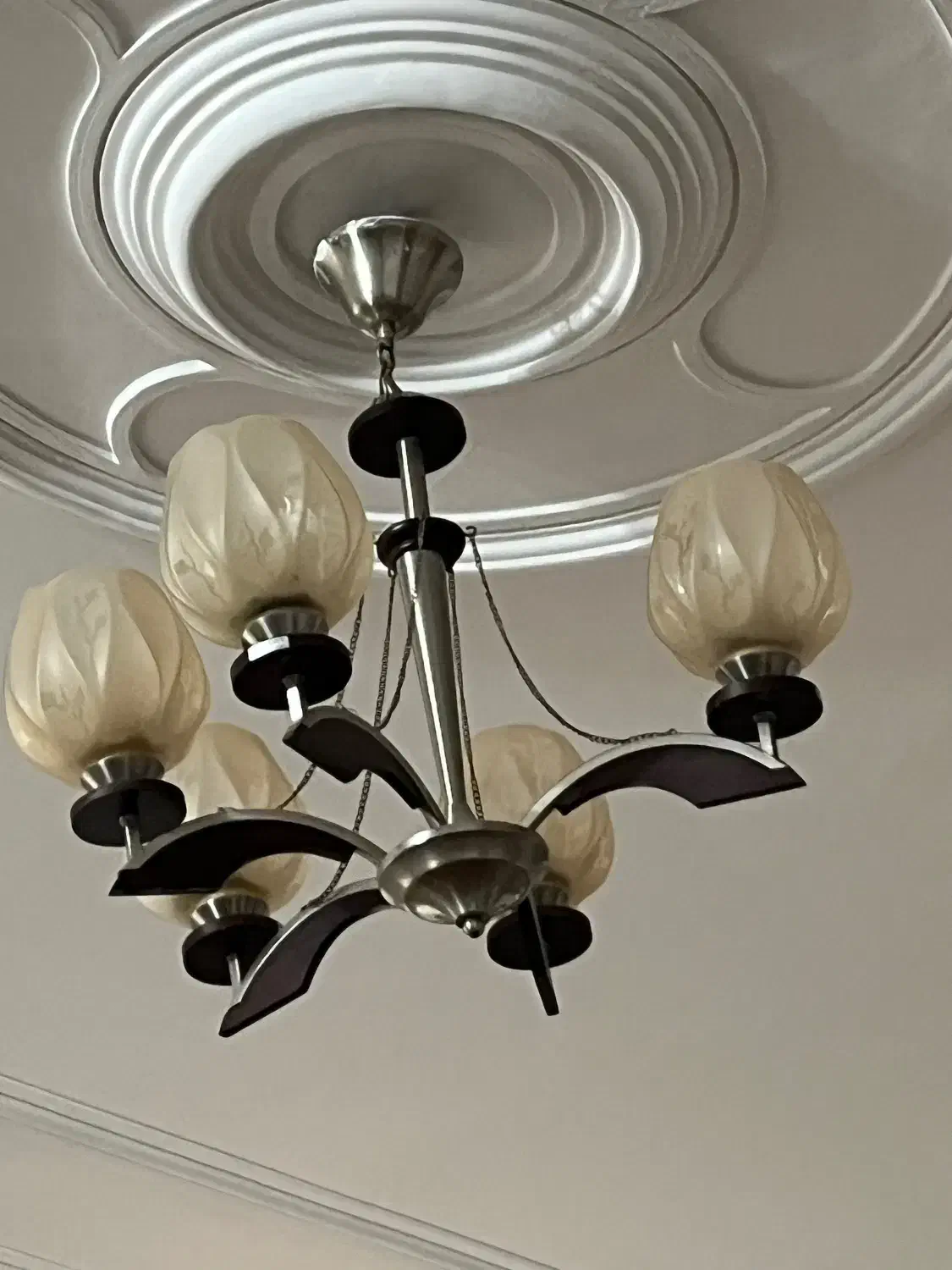 لوستر ۵ شعله|لوستر و چراغ آویز|لاهیجان, شهرک فرهنگیان|دیوار