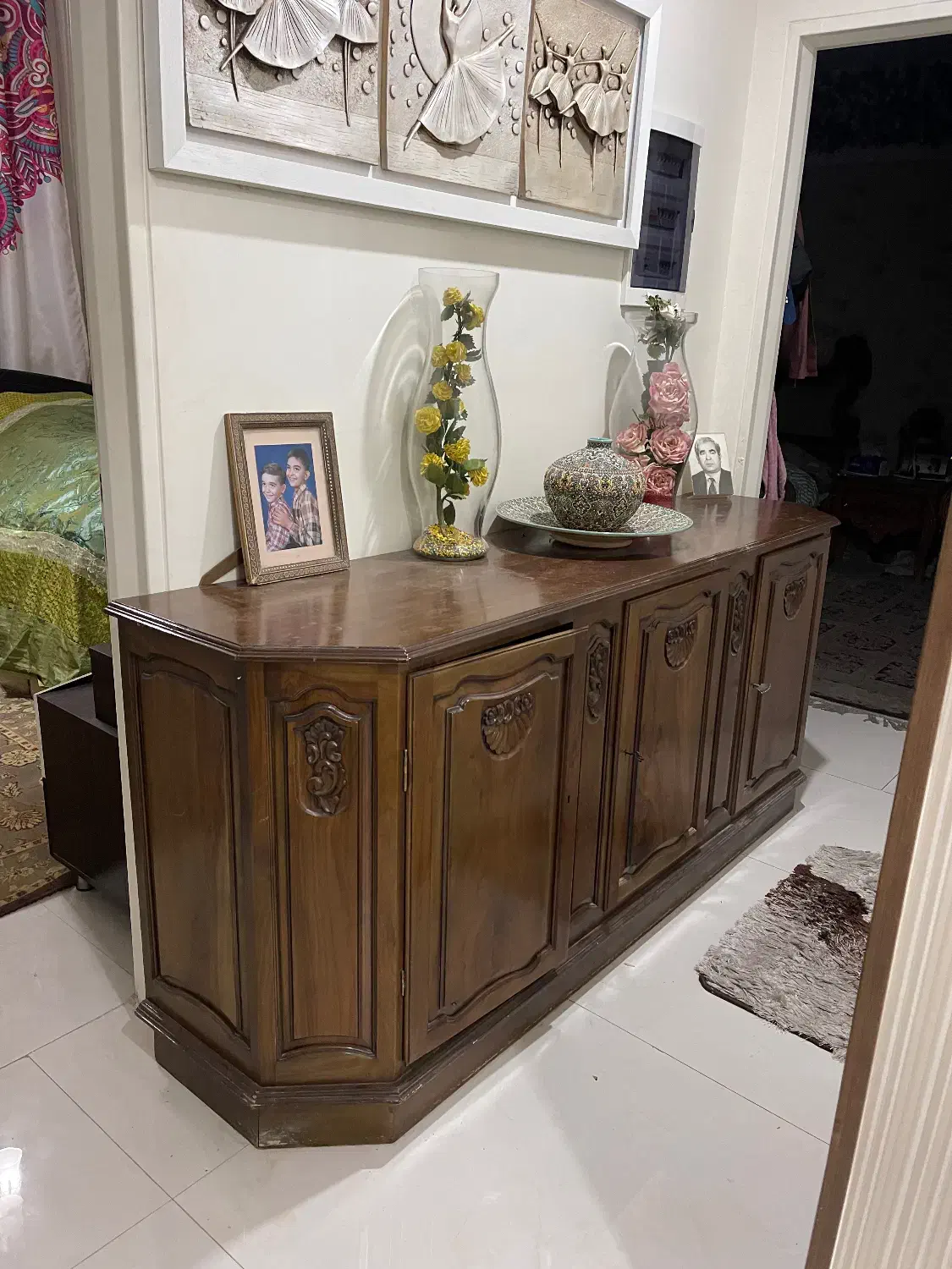 میز کنسول چوب گردو|بوفه، ویترین، کنسول|تهران, پردیسان|دیوار