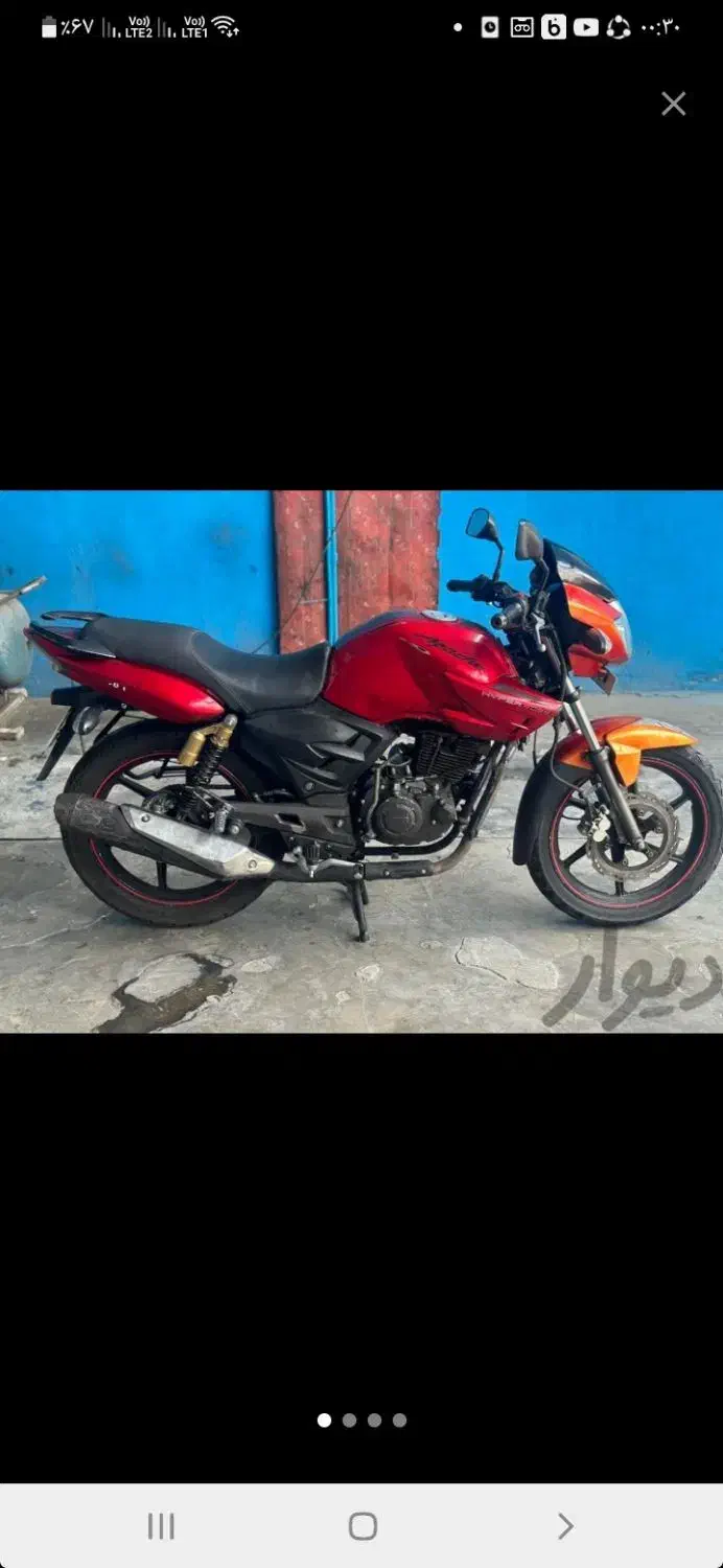 آپاچی ۱۶۰ قرمز فروشی مدل ۹۰ سالم موتور تازه تعمیر|موتورسیکلت|تهران, شکوفه (عبدل آباد)|دیوار