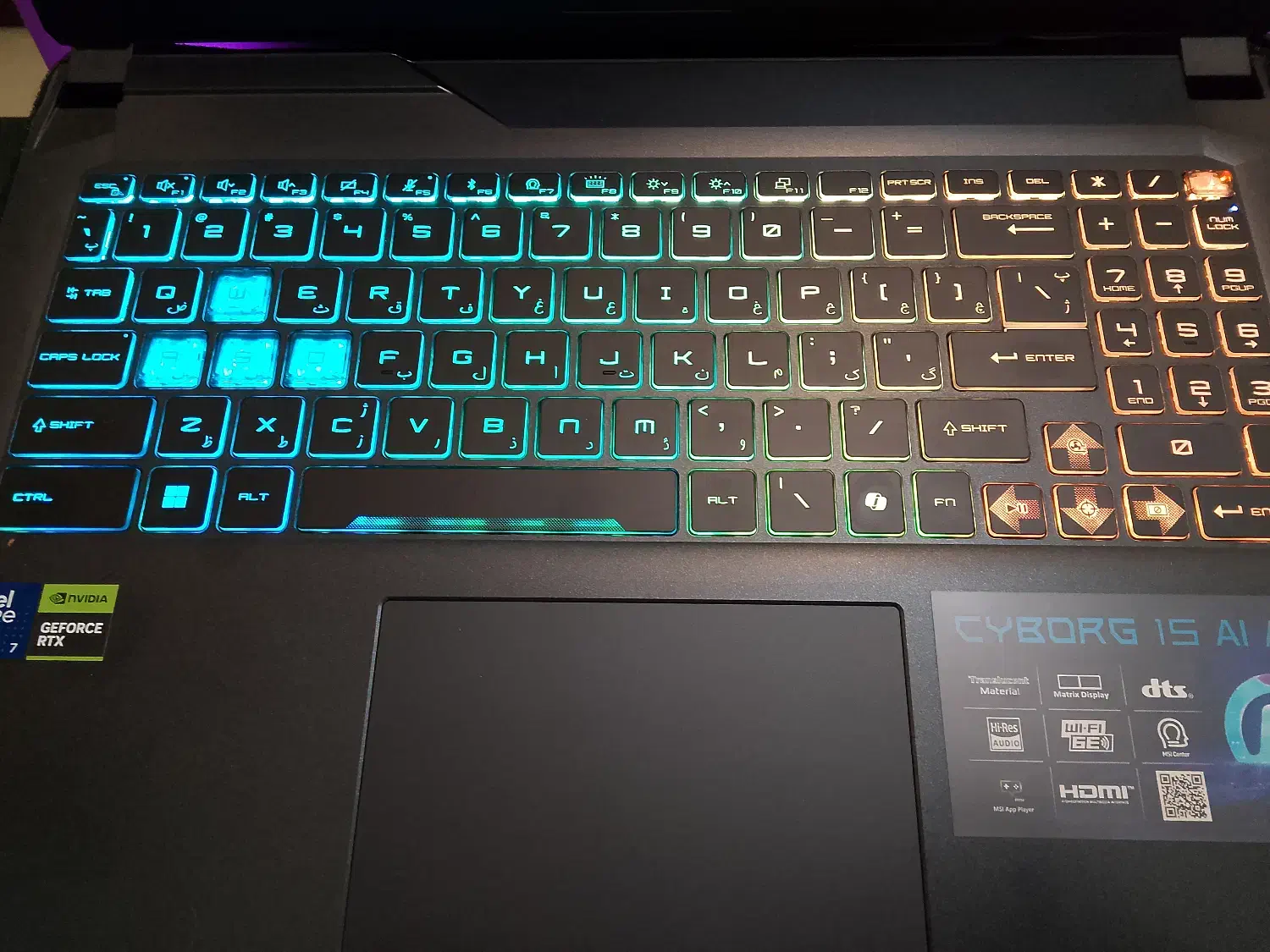 لپ تاپ   MSI CYBORG 15 AI Ultra 7 16GB 1TB RTX4050|رایانه همراه|کرج, عظیمیه|دیوار