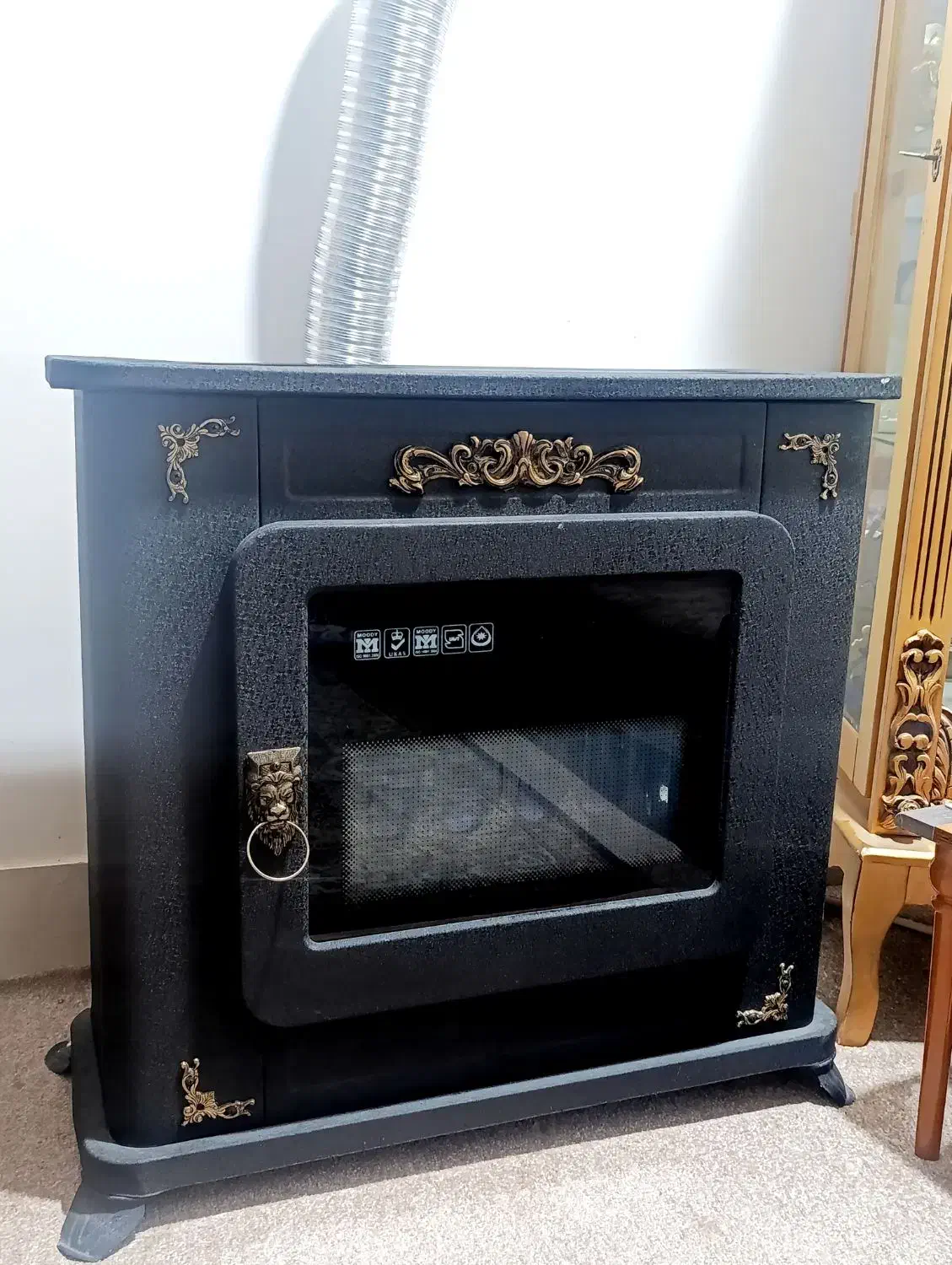 بخاری طرح شومینه|بخاری، هیتر، شومینه|بهبهان, |دیوار