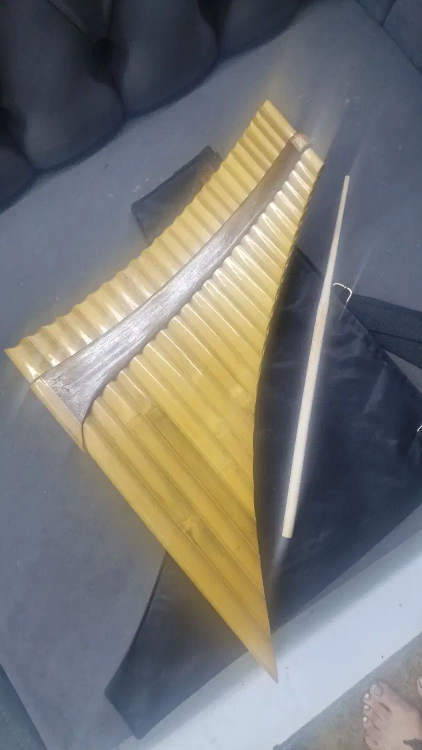 پن فلوت ۲۳ لوله ای بامبو اصل دست ساز|سازهای بادی|اصفهان, سروستان|دیوار