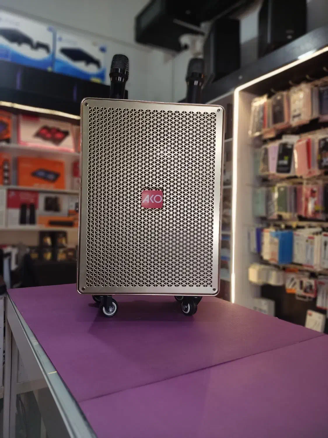 اسپیکرپرقدرتAKOبا طراحی انحصار به فرد با روکش چرمی|پخشکننده همراه|شاهرود, |دیوار