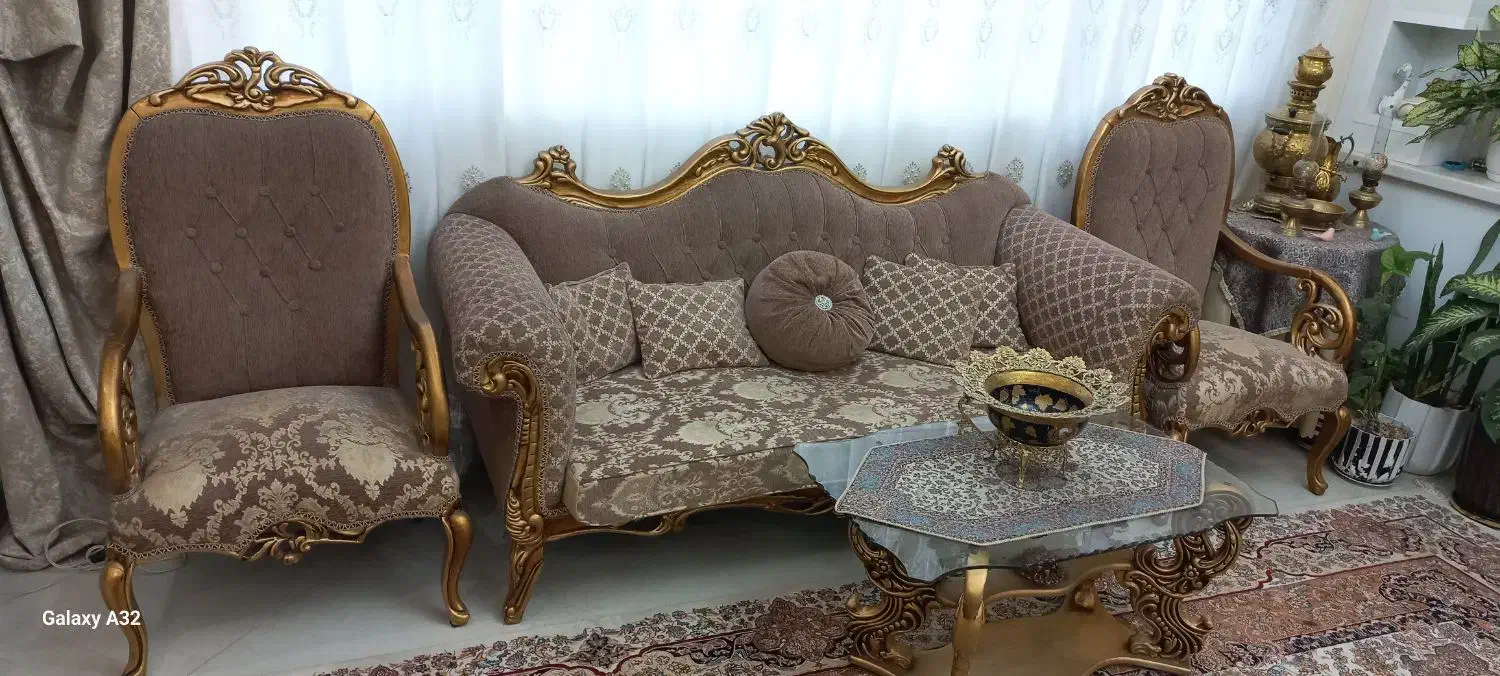 مبل استیل ۵ نفره|مبلمان خانگی و میز عسلی|تهران, شهرک آزادی|دیوار