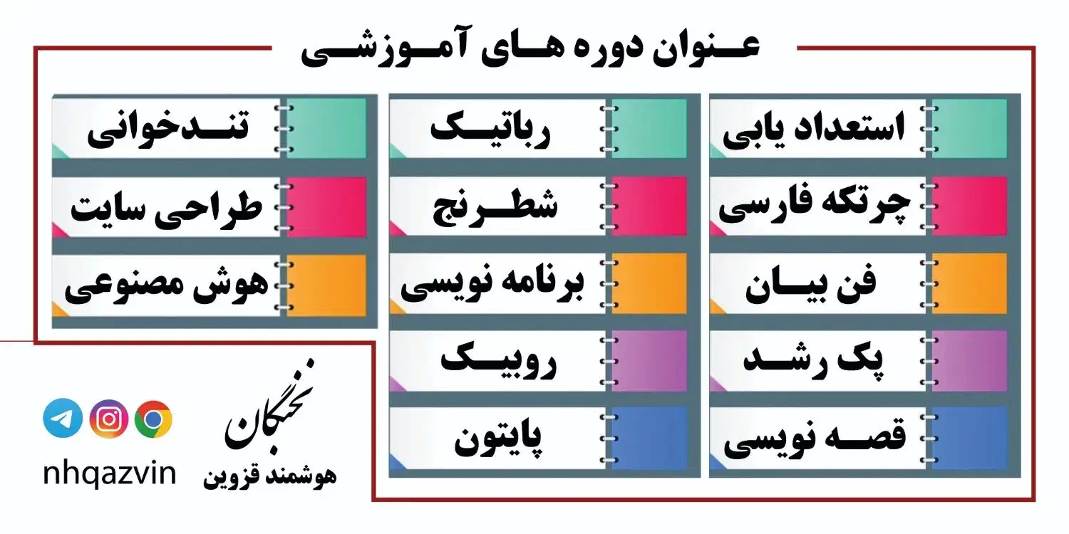 آموزشگاه استعدادیابی چرتکه رباتیک برنامه نویسی فن|خدمات آموزشی|قزوین, |دیوار