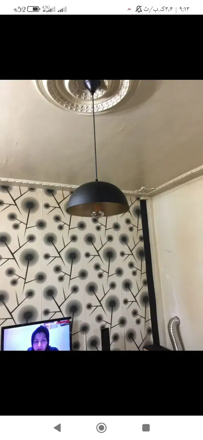 لوستر فلزی|لوستر و چراغ آویز|گلبهار, شهر جدید گلبهار|دیوار