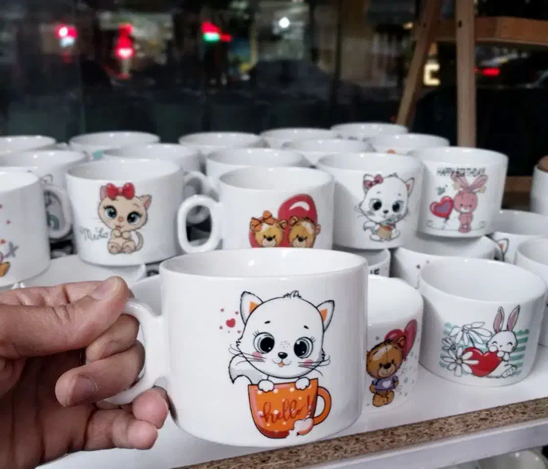 ماگ کوتاه چاپ دار|ظروف سرو و پذیرایی|جوین, |دیوار