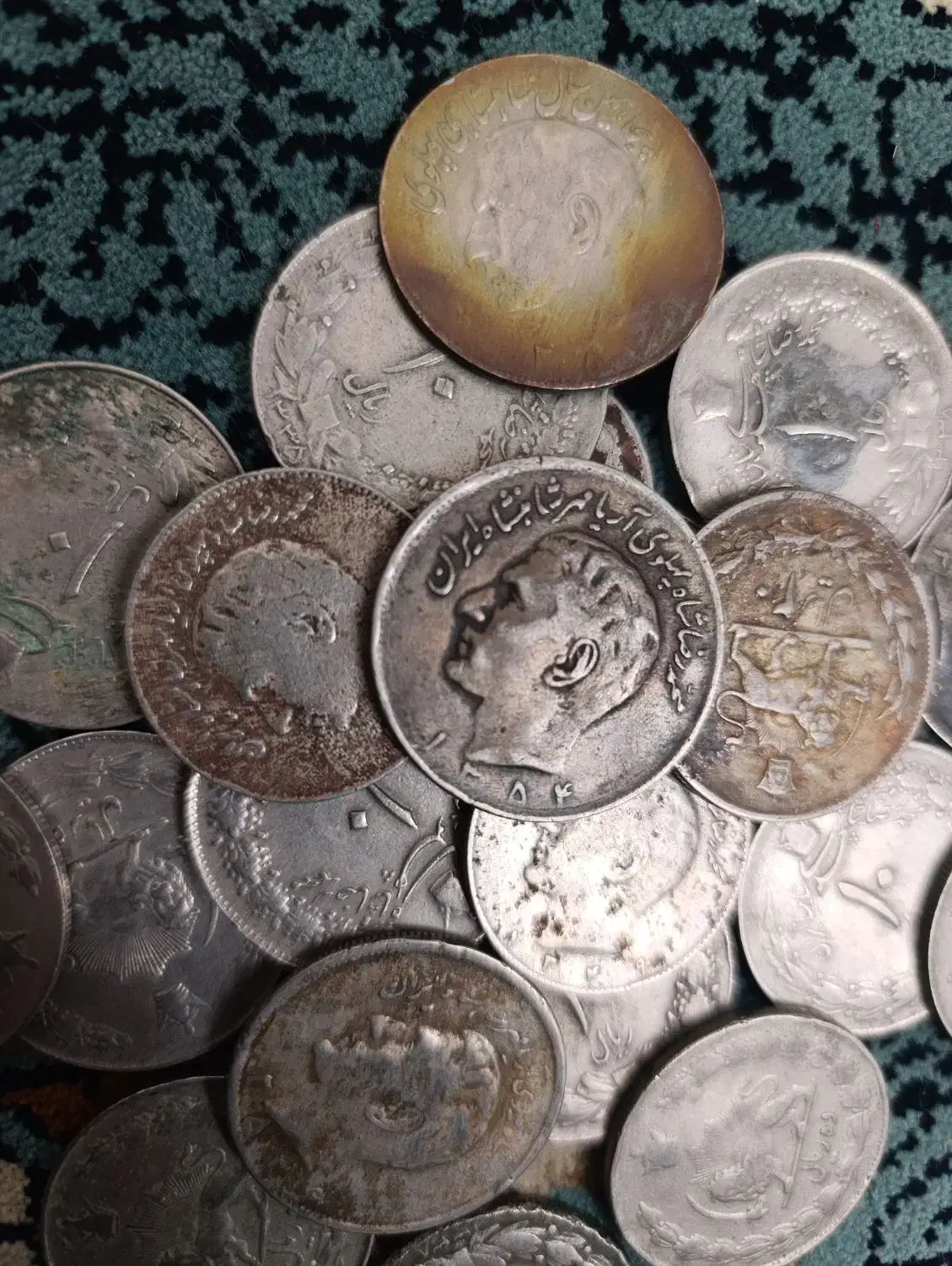 100 تا سکه قدیمی شاهی|کلکسیون سکه، تمبر، اسکناس|کرمان, |دیوار