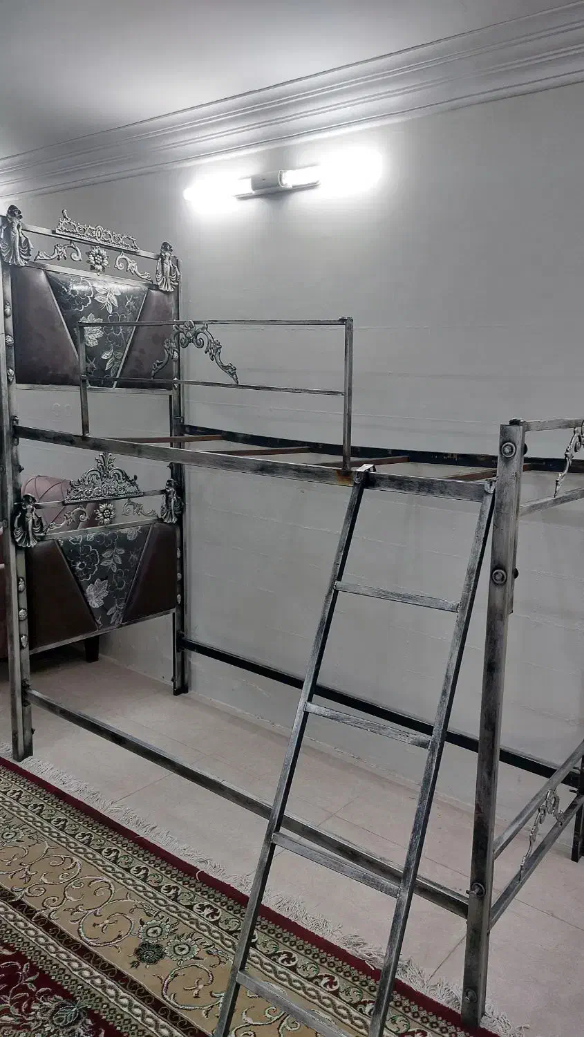تختخواب دونفره و دو طبقه نوجوان فرفورژه|تخت و سرویس خواب|مشهد, حجت|دیوار