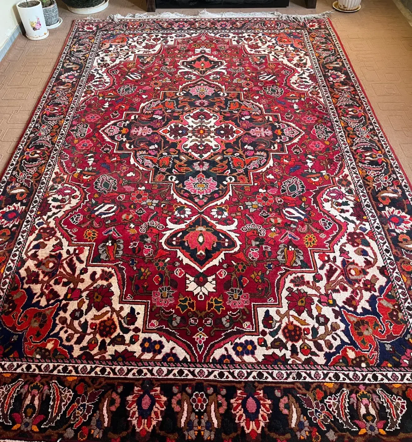 یک جفت فرش دست دوم دستباف ۹ متری طرح سامان|فرش|فولادشهر, A4|دیوار