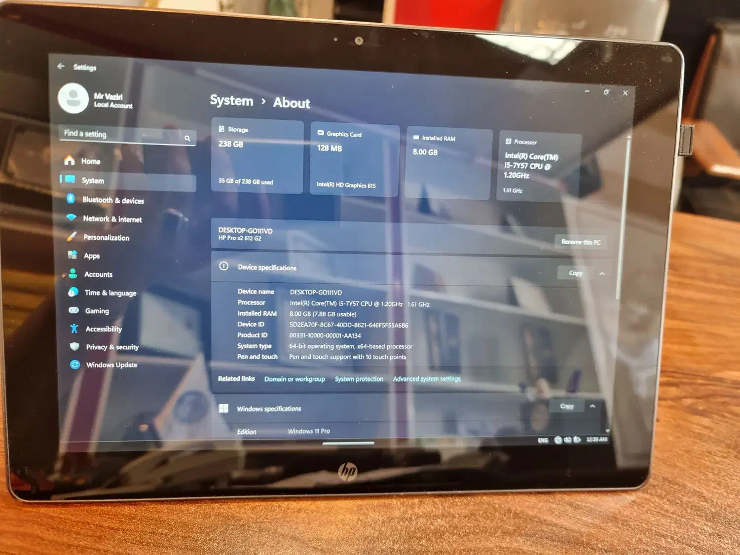 hp x2 pro لمسی|رایانه همراه|اردبیل, |دیوار
