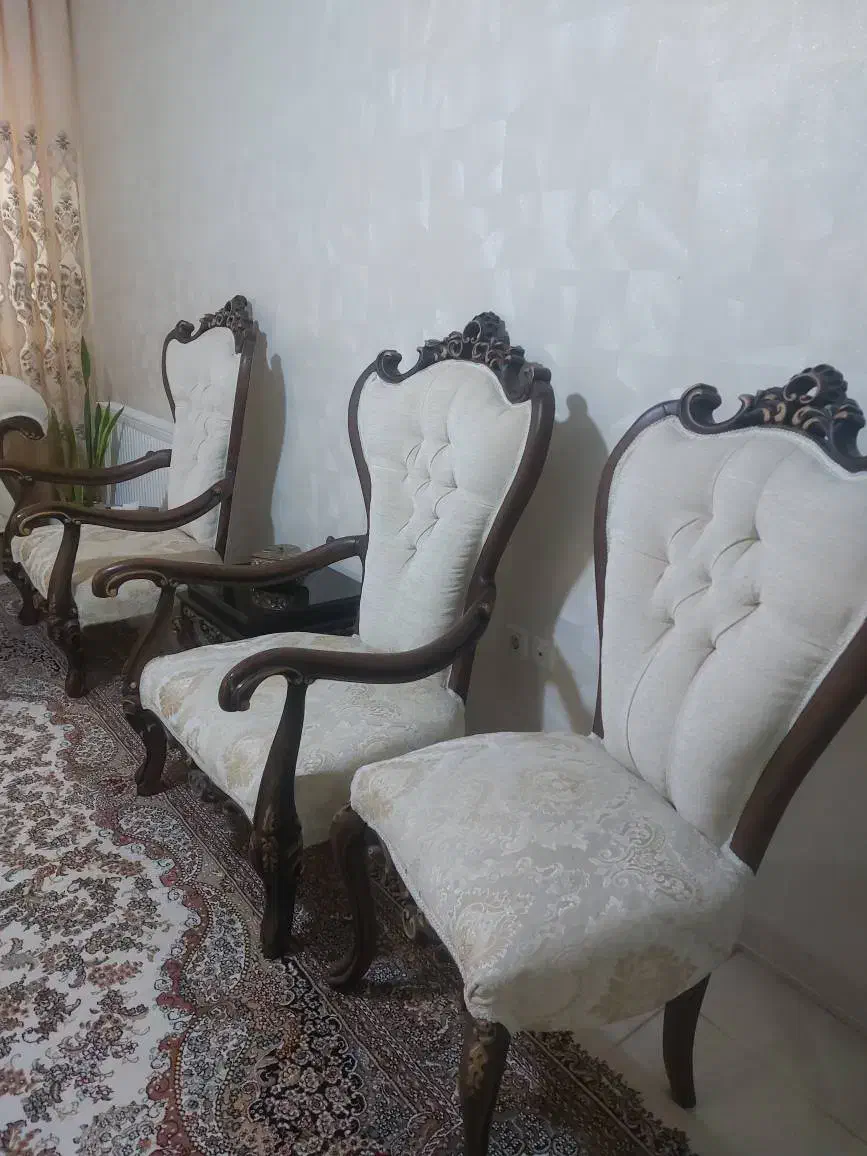 مبل استیل ۹ نفره به همراه میز ناهارخوری ۸ نفره|مبلمان خانگی و میز عسلی|قدس, شهرک فرزان|دیوار