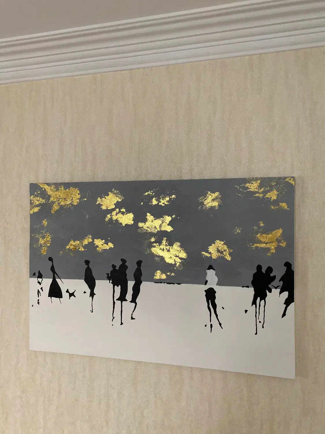 تابلو دکوراتیو مدرن ورق طلا|تابلو، نقاشی، عکس|تهران, صادقیه|دیوار