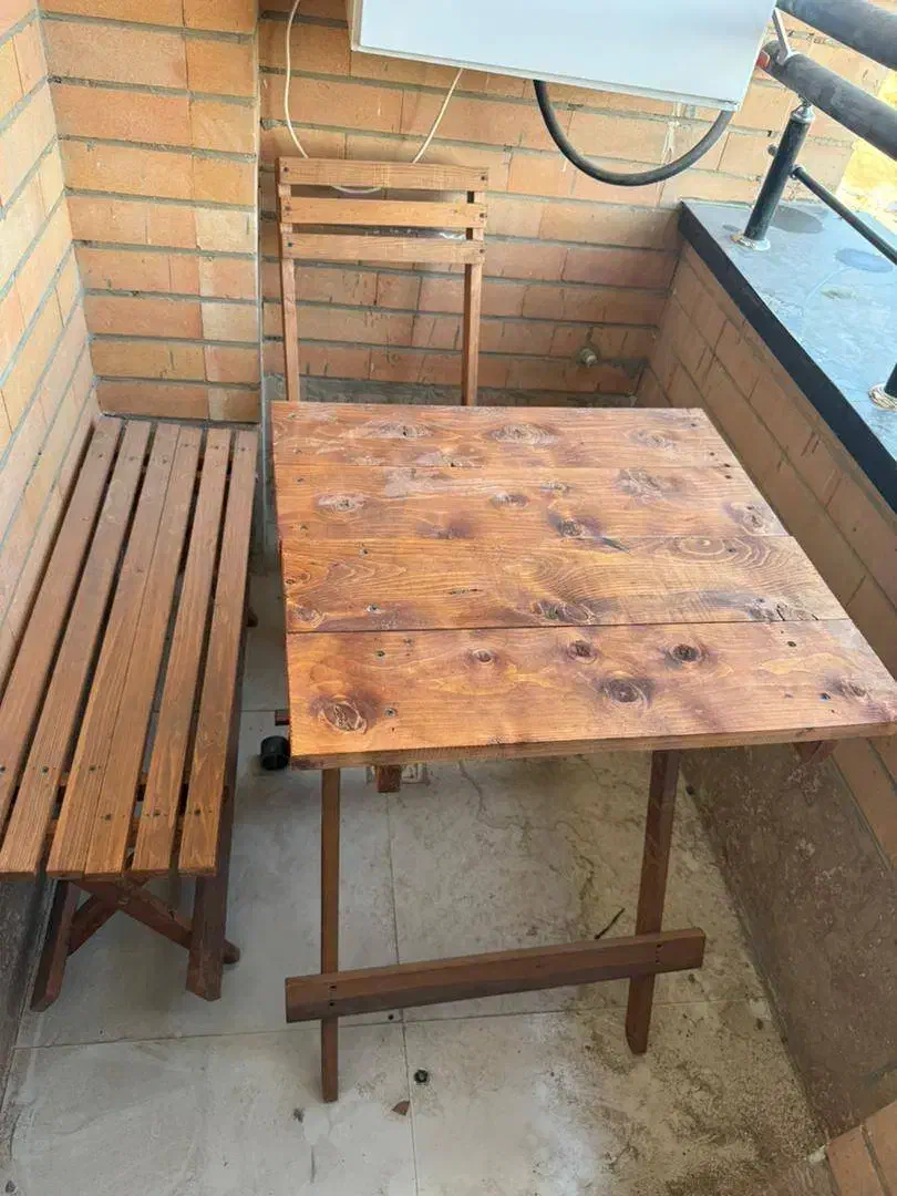 میز صندلی چوبی|صندلی و نیمکت|اصفهان, کوی شهید کشوری|دیوار