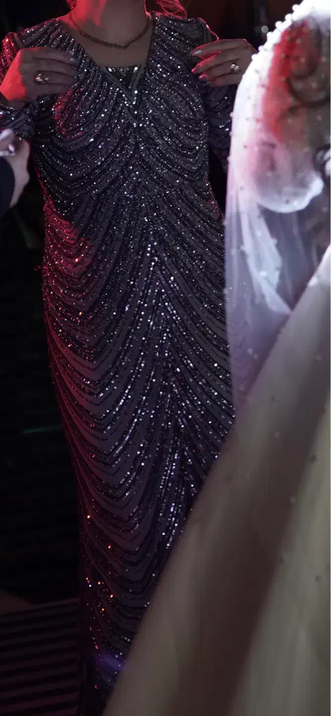 پیراهن مجلسی کار شده پوشیده مناسب مادر عروس ۴۰/۴۲|لباس|فردیس, فردیس|دیوار