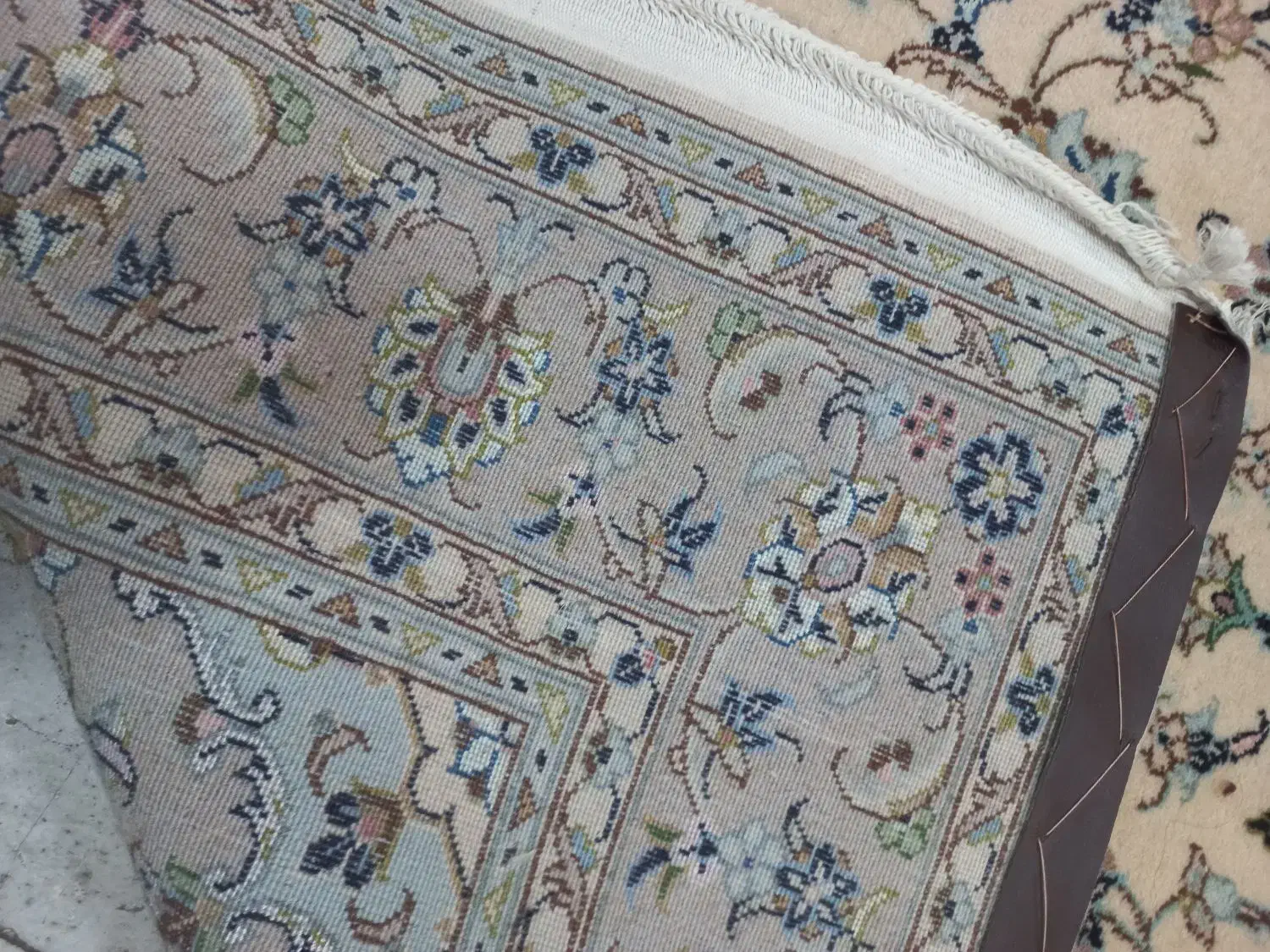 قالیچه کاشان کرم دستباف|فرش|تهران, جابری|دیوار