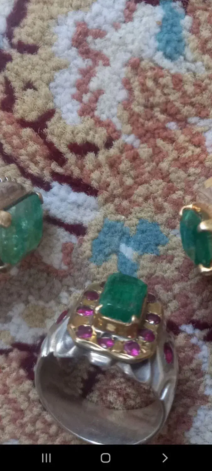 زمرد اصل پنج شیر ۳عدد بسیار زیبا واخر رنگ جواهر|جواهرات|قم, شاه ابراهیم|دیوار