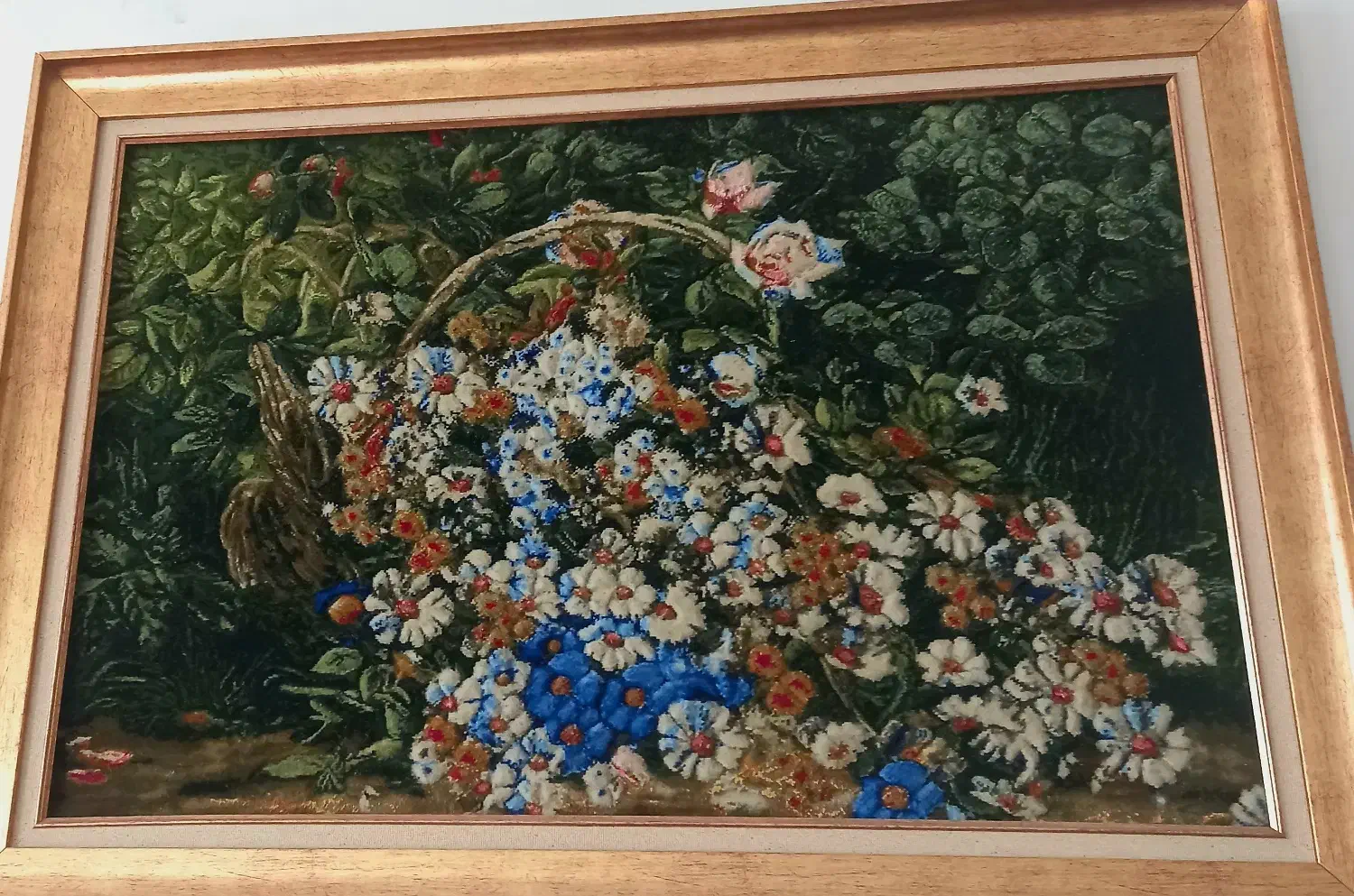 تابلو فرش دستباف گل برجسته|تابلو فرش|مشهد, بهشت|دیوار