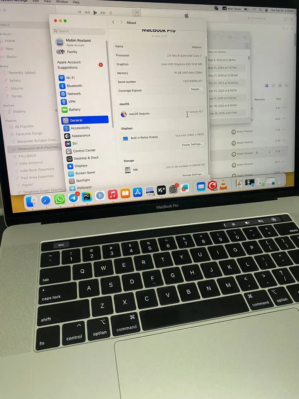 مک بوک پرو ۲۰۱۹ / macbook pro 2019 / لپتاپ اپل|رایانه همراه|تهران, سبلان (لشگر)|دیوار