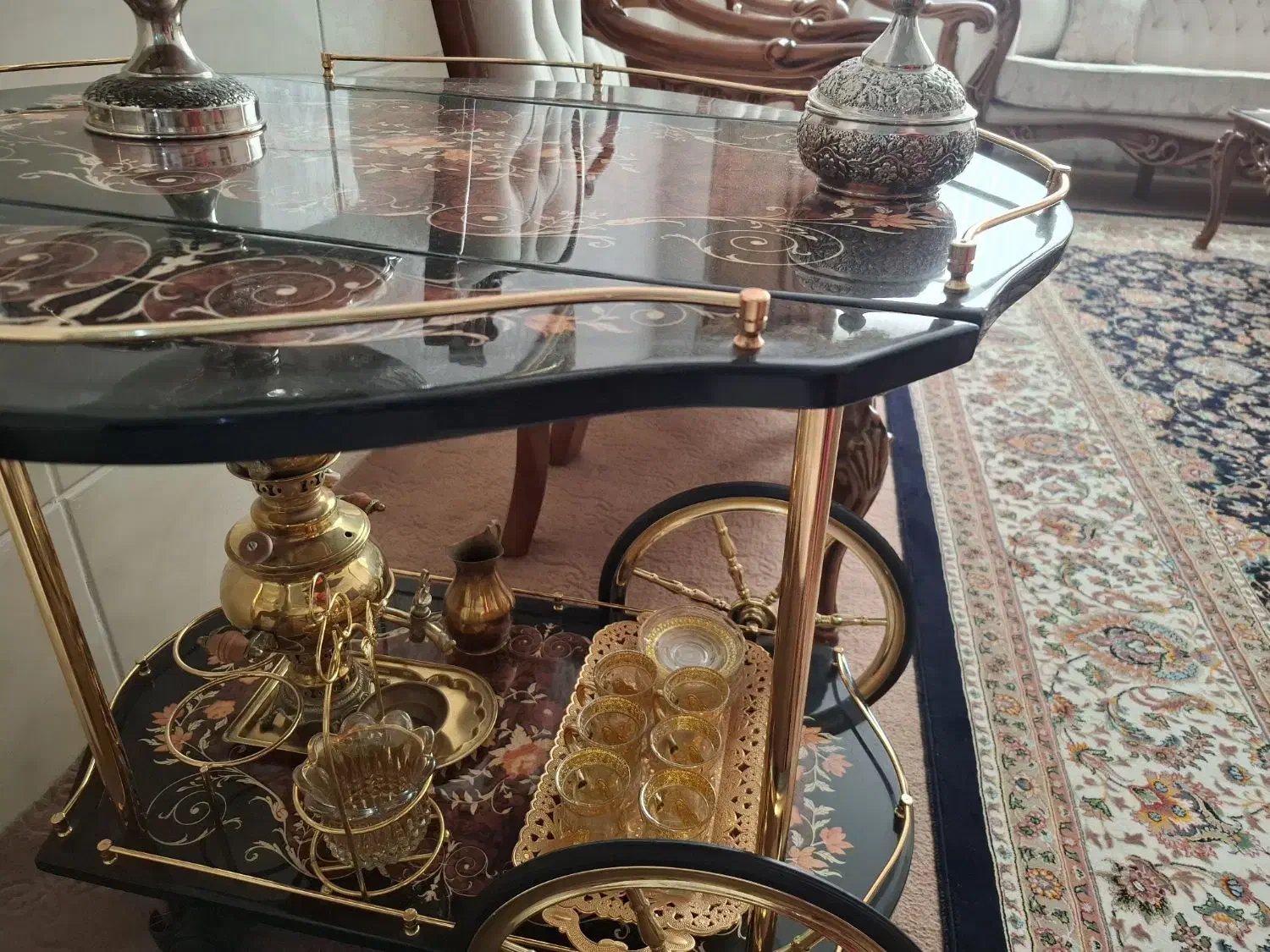 میز بار چوبی|بوفه، ویترین، کنسول|زنجان, |دیوار