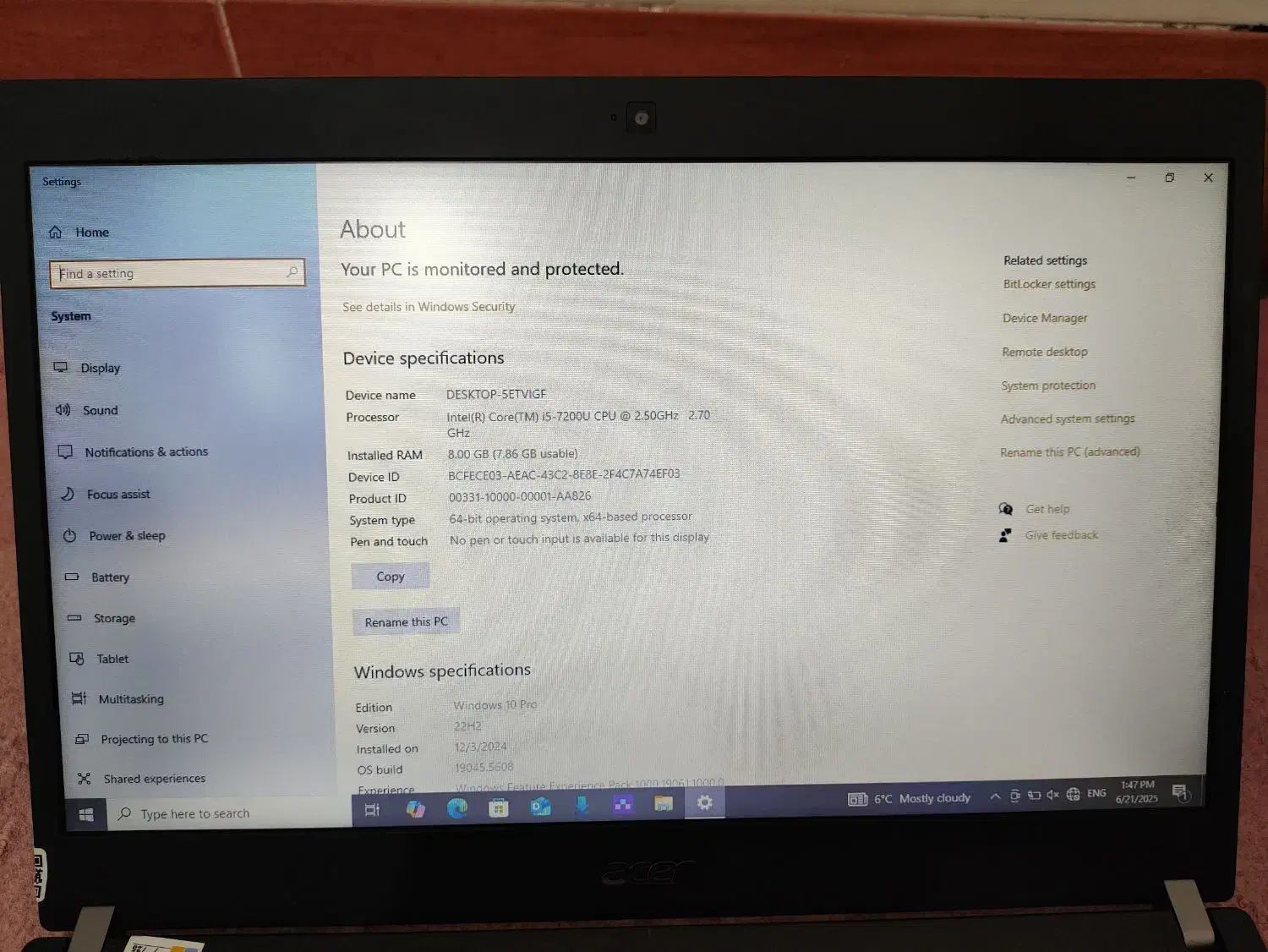 فروش لپ تاپ به مدل Acer p648|رایانه همراه|مهاباد (آذربایجان غربی), |دیوار