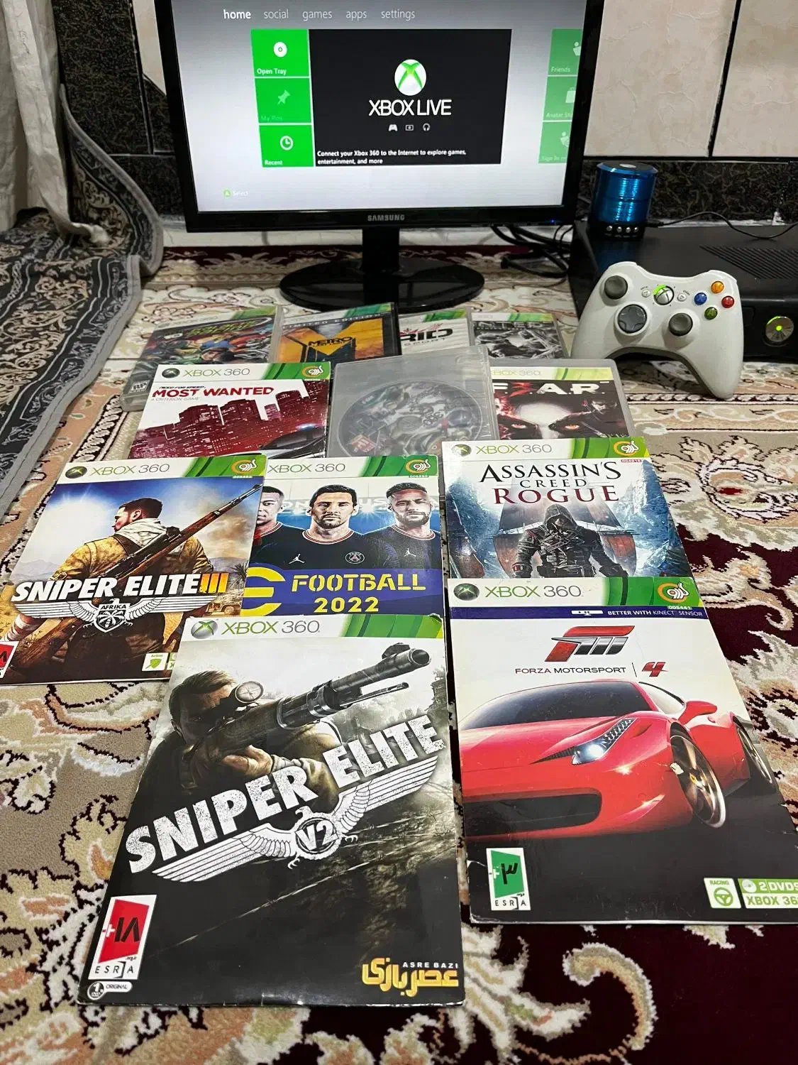 ایکس باکس ۳۶۰ اسلیم فول گیم جفت دسته|کنسول، بازی ویدئویی و آنلاین|نورآباد ممسنی, |دیوار