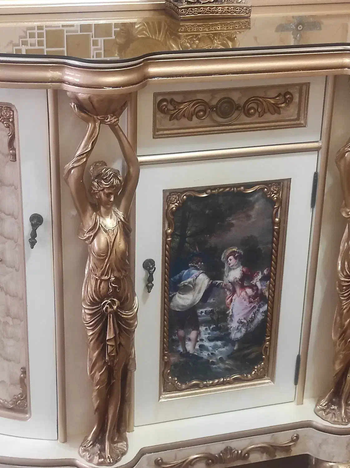 آینه کنسول|بوفه، ویترین، کنسول|تبریز, |دیوار