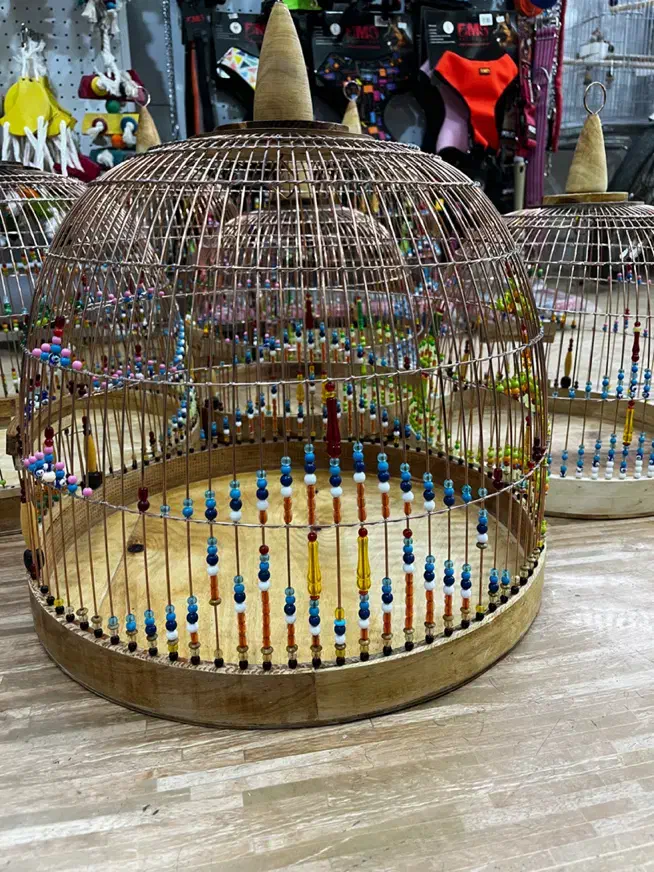 قفس چوبی دست باف|لوازم جانبی حیوانات|یزد, |دیوار