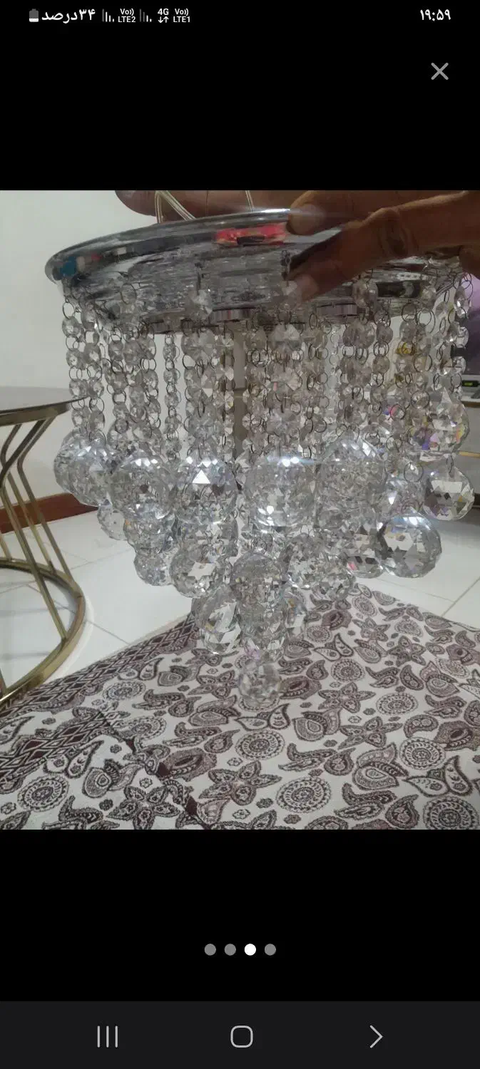 لوستر کریستالی|لوستر و چراغ آویز|اسلامشهر, شهرک قائمیه|دیوار