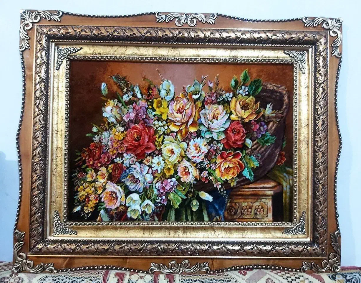 تابلو سبد داماد کد 10 دستبافت و ابریشم دار|تابلو فرش|تبریز, |دیوار