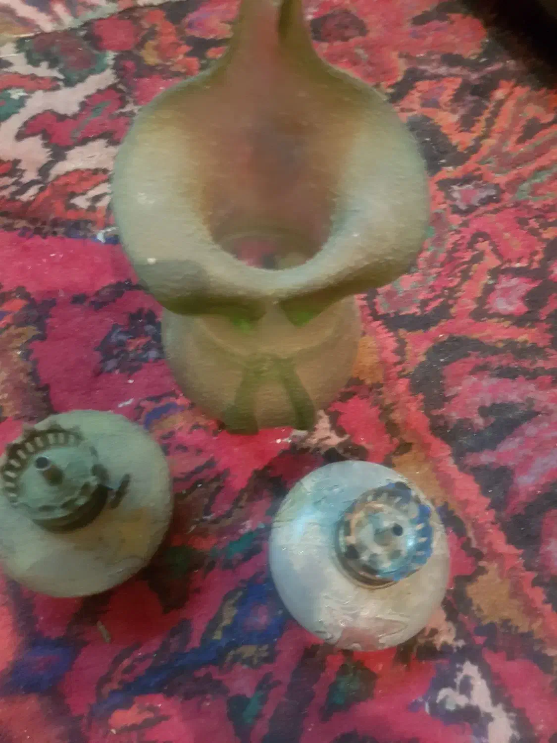 چراغ نفتی گلدان اب میوه گیر قدیمی|کلکسیون اشیاء عتیقه|تبریز, |دیوار