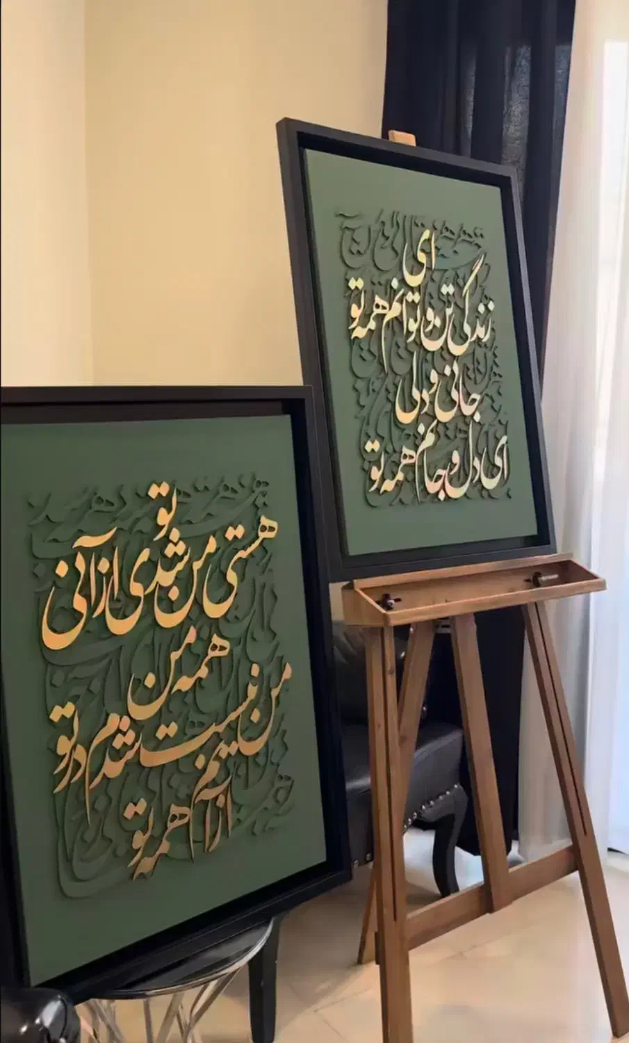 تابلو کالیگرافی برجسته و خطی ( همه تکنیک ها)|تابلو، نقاشی، عکس|تبریز, |دیوار
