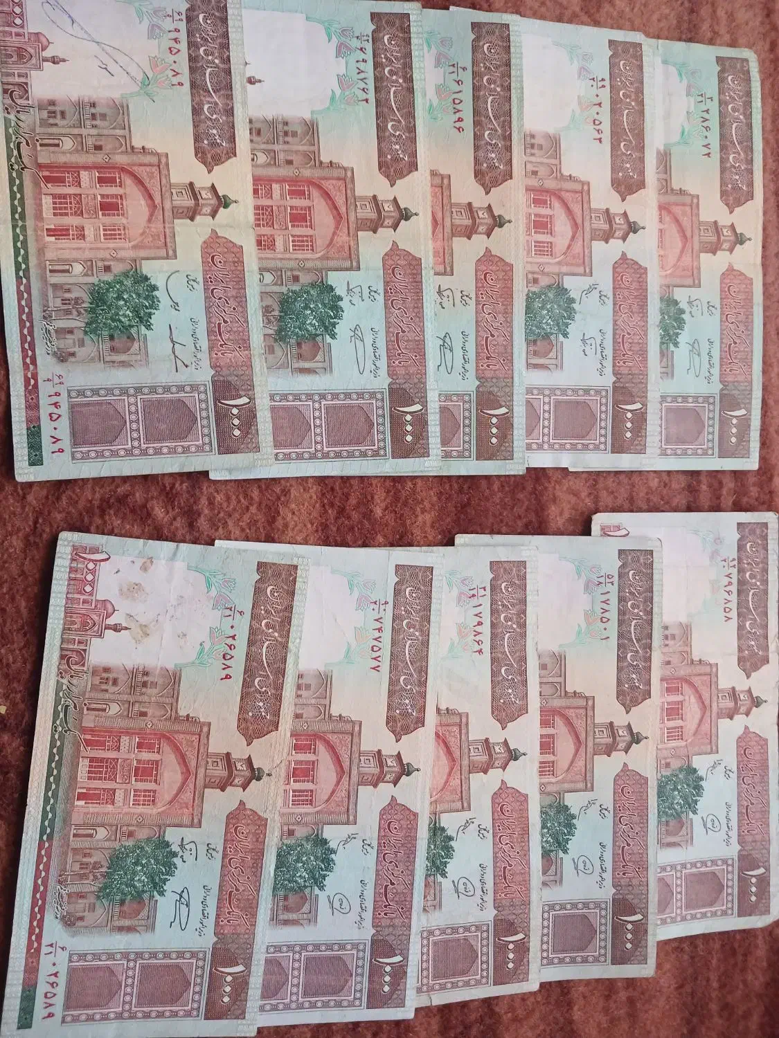 مجموعه اسکناس قدیمی کلکسیونی به صورت یکجا|کلکسیون سکه، تمبر، اسکناس|فولادشهر, B2|دیوار