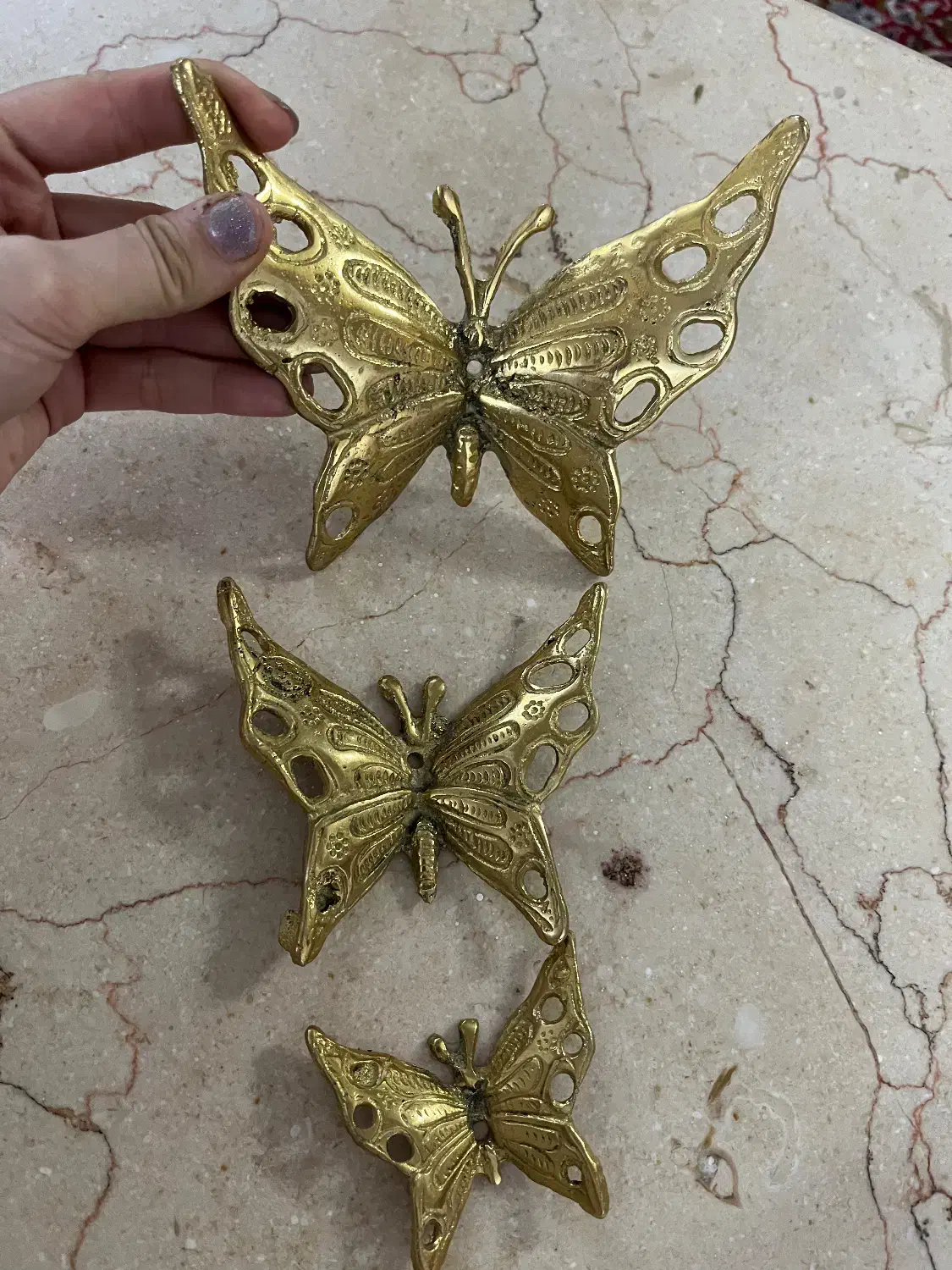 دیوارکوب پروانه برنز|مجسمه، تندیس، ماکت|تبریز, |دیوار