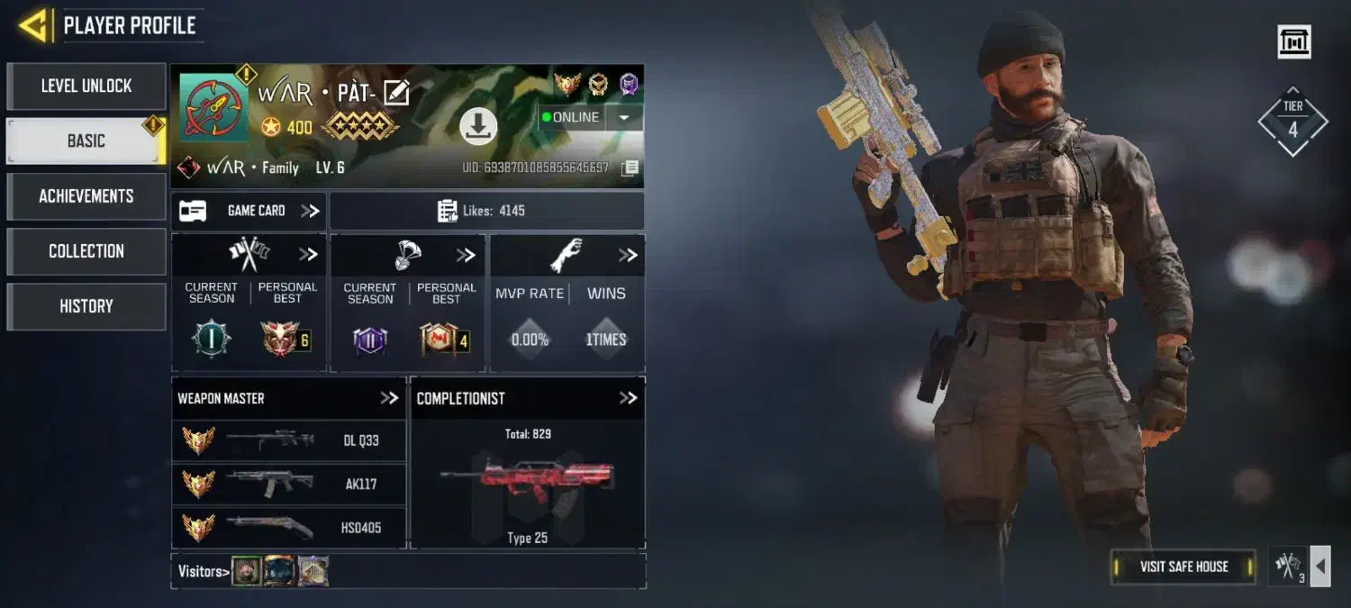 اکانت کالاف دیوتی لول 400|کنسول، بازی ویدئویی و آنلاین|زنجان, |دیوار