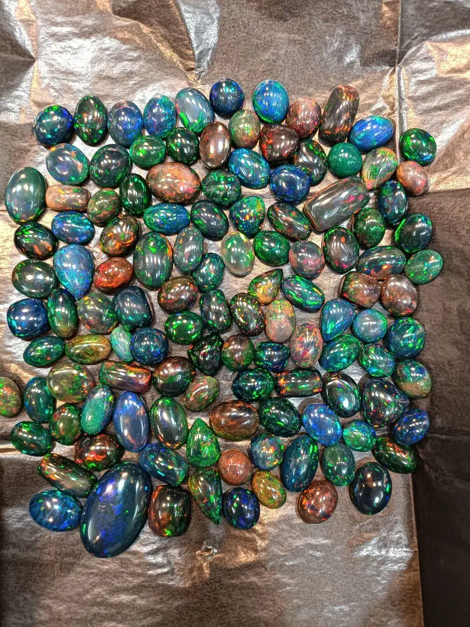 سنگ قیمتی نگین انگشترمردانه سنگ اوپال اتیوپی طبیعی|جواهرات|مشهد, عیدگاه|دیوار