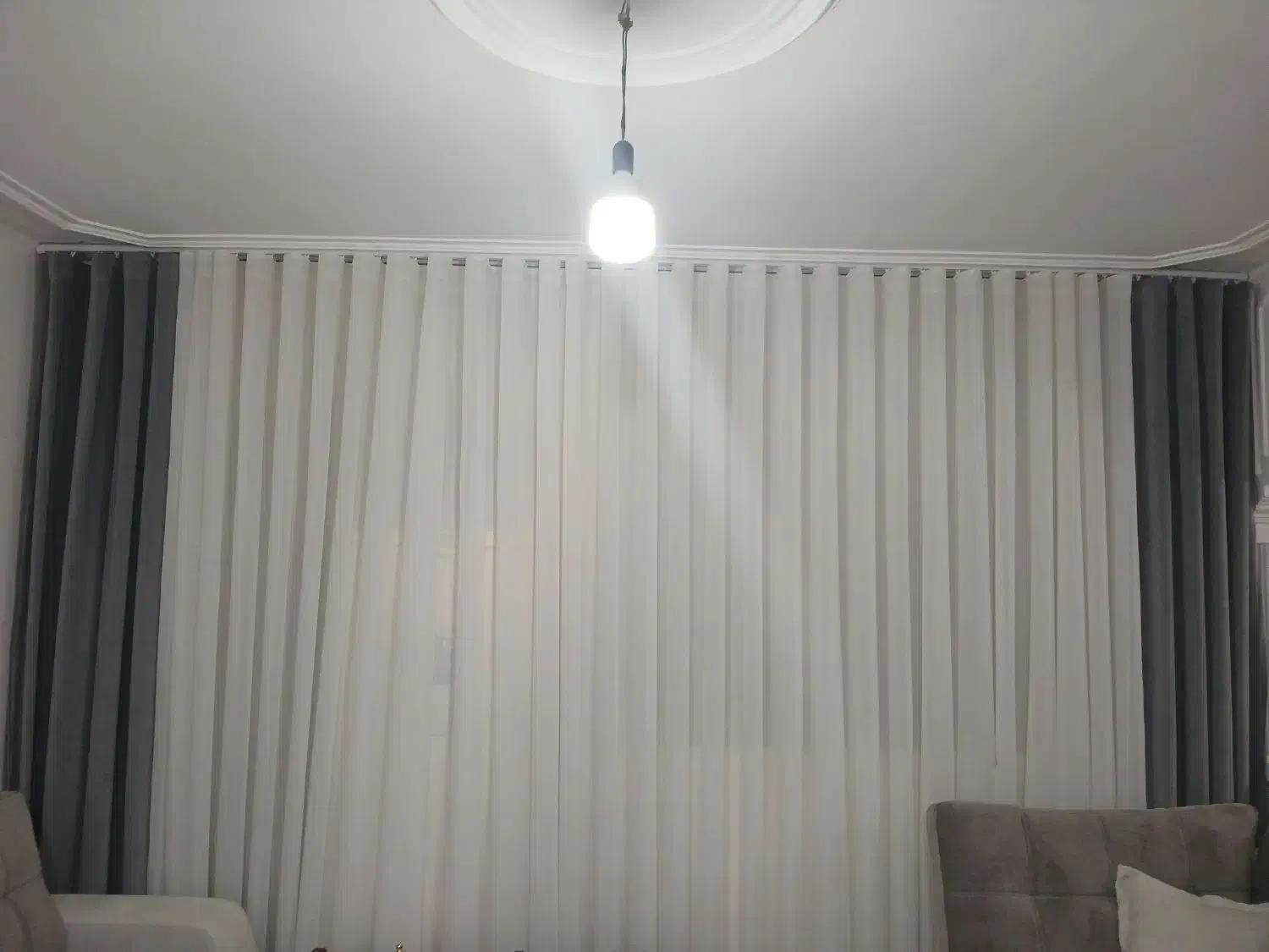 پرده پانچ ۱۲متر حریرو۶متر مخمل|پرده، رانر، رومیزی|قزوین, |دیوار