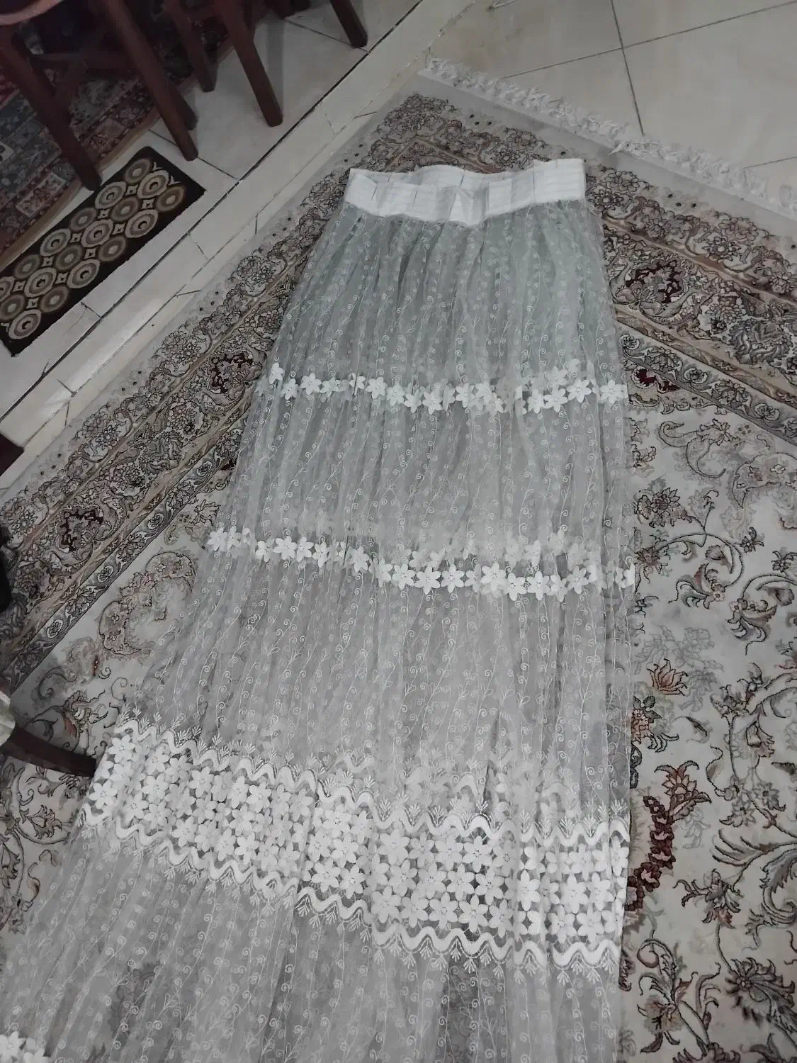 پرده پذیرایی عرض ۳متر|پرده، رانر، رومیزی|تهران, نعمتآباد|دیوار