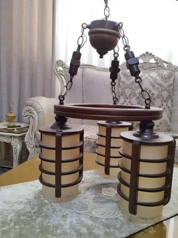 لوستر چوبی|لوستر و چراغ آویز|پردیس, فاز ۸|دیوار