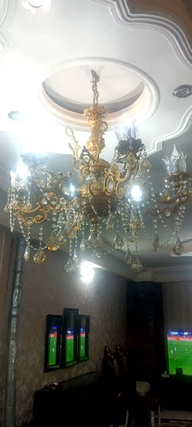 ۲عدد لوستر فلزی رنگ ثابت|لوستر و چراغ آویز|قدس, شهر‌قدس|دیوار