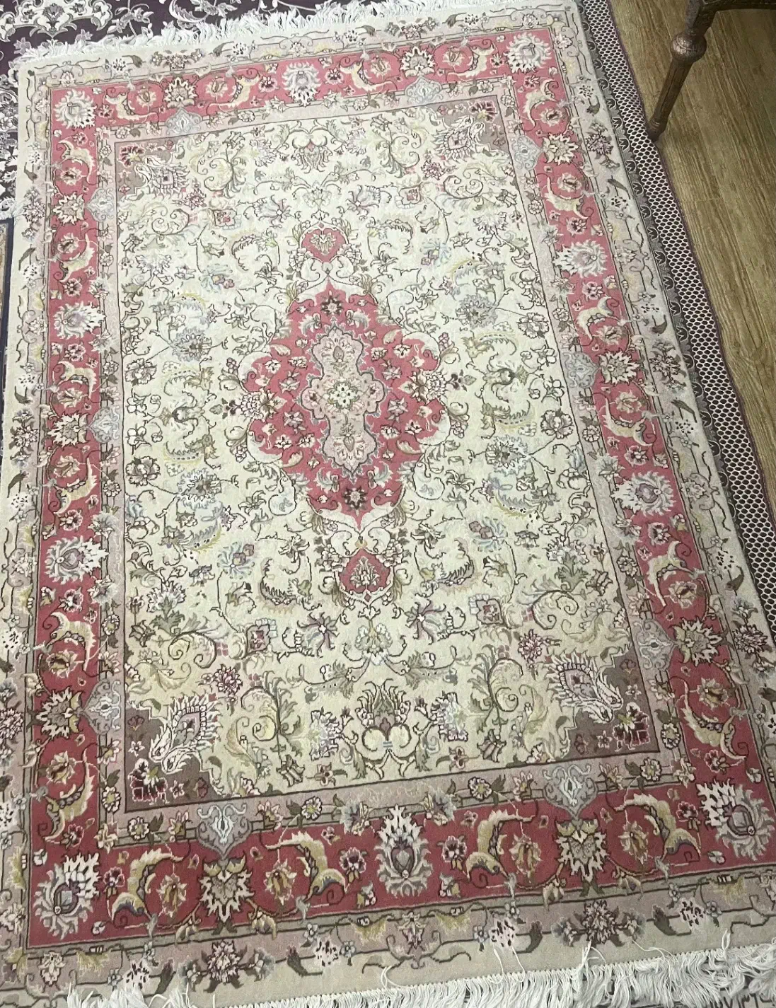 قالیچه رج ۴۰ طرح علیا گل ابریشم|فرش|تبریز, |دیوار