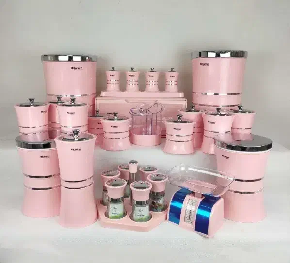 سرویس ادویه۲۹پارچه صورتی|ظروف نگهدارنده، پلاستیکی، یک‌بارمصرف|زاهدان, |دیوار