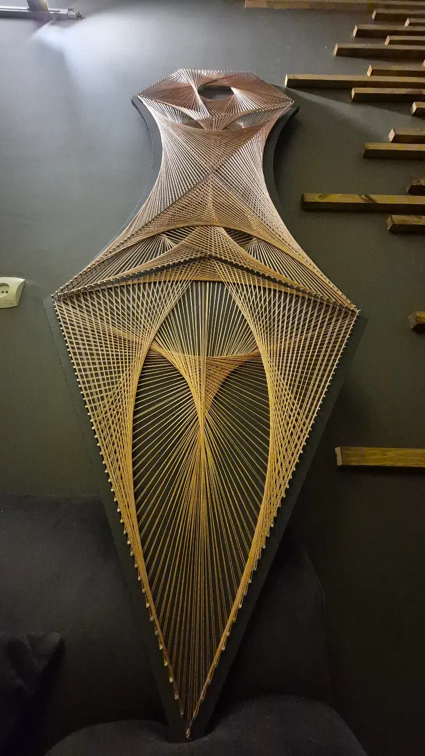 تابلو پینترستی میخ و نخ (stringart)|تابلو، نقاشی، عکس|مشهد, شهید فرامرز عباسی|دیوار