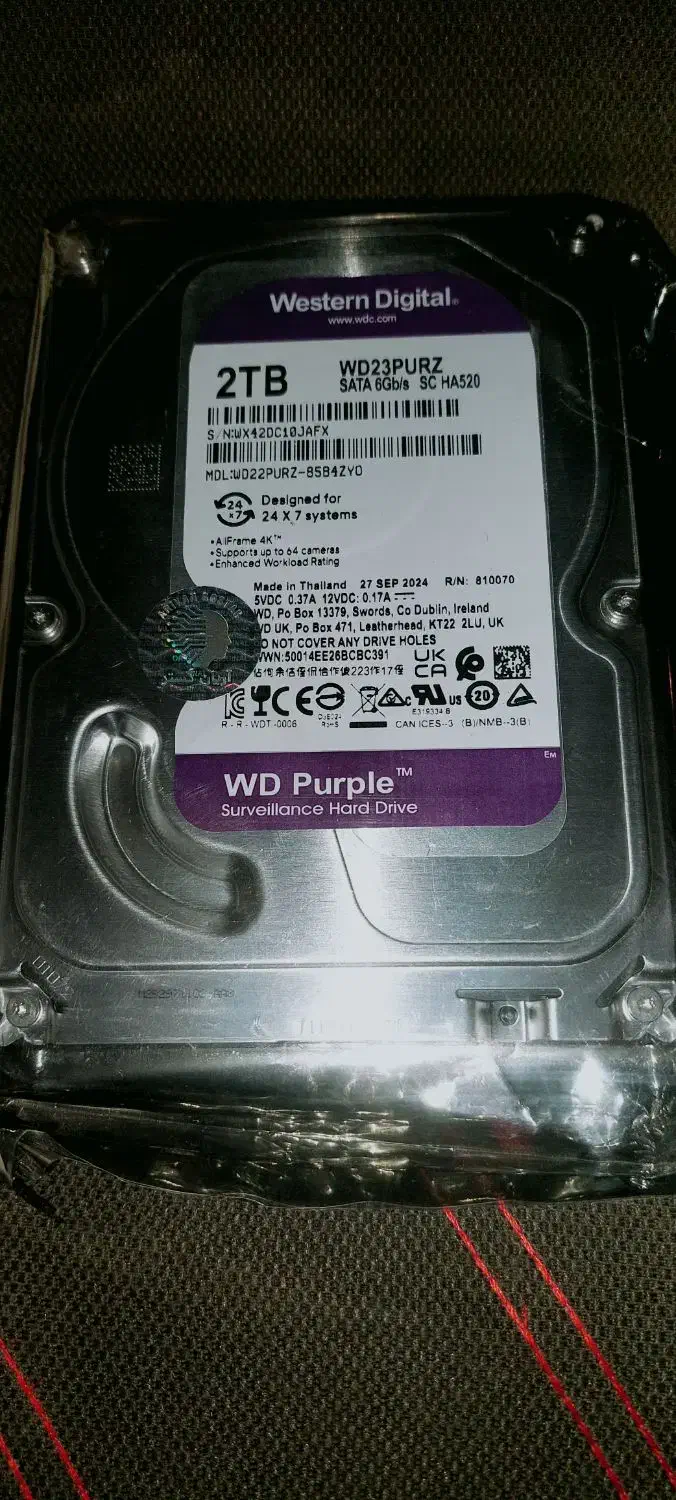 هارد ۲ ترابایت وسترن بنفش با گارانتی معتبر|قطعات و لوازم جانبی رایانه|اصفهان, باغ کاران|دیوار