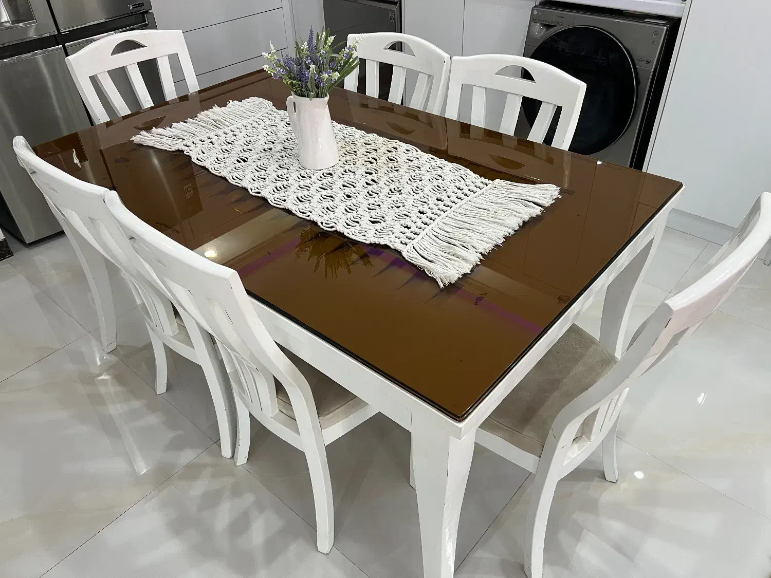 میز ناهارخوری ۶نفره سبک لهستانی|میز و صندلی غذاخوری|لنگرود, |دیوار